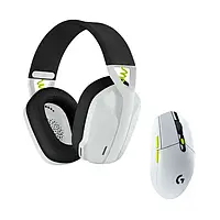 Накладные наушники Logitech Wireless Gaming Combo G435SE/G305SE Black White (981-001162) + мышка