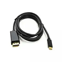 Відео-кабель PowerPlant Thunderbolt 3 USB-C (тато) - DisplayPort (тато) Black 1.8m (CA911844)