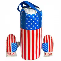 Детский боксерский набор Danko Toys L-USA Америка большой с перчатками