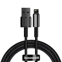 Дата-кабель Baseus Tungsten Gold Fast Charging USB for Lightning Black 2.4A (2m) CALWJ-A01