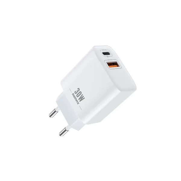 Адаптер живлення для телефона Remax Remine 30W PD + QC White (RP-U82), фото 1