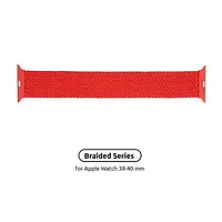 Ремешок для смарт-часов ArmorStandart Braided Solo Loop для Apple Watch 38mm/40mm Red Size 2 (120 mm)