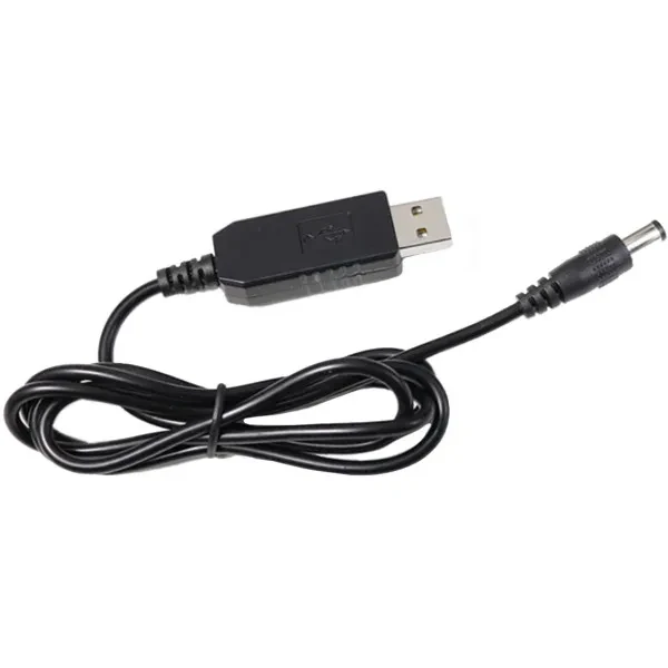 Кабель живлення для роутера VALUE USB (тато) - DC 5.5 х 2.1 (тато) 1m Black (5 v to 12 v) (S1016)