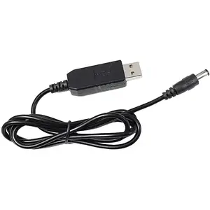 Кабель живлення для роутера VALUE USB (тато) - DC 5.5 х 2.1 (тато) 1m Black (5 v to 12 v) (S1016)