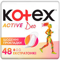 Ежедневные прокладки Kotex Active Deo Extra Thin 48 шт. (5029053547886) (код 1545296)