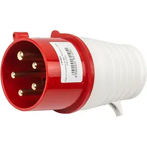 Вилка кабельна HiSmart 32 A Red 3P+E+N 380 В IP44 (LX-025)