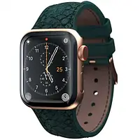 Ремешок для смарт-часов Njord Salmon Leather Strap for Watch 49/45/44/42mm Dark Green (SL14122)