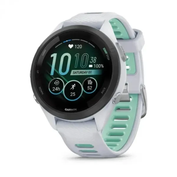 Смарт-годинник Garmin Forerunner 265S Black Bezel w. Whitestone Case and Whitestone/Neo Tropic Silicone Band