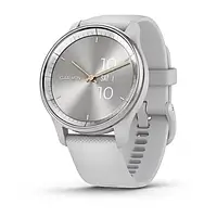 Смарт-часы Garmin VIVOMOVE TREND Mist Gray Silver Stainless Steel Bezel with Silicone Band (010-02665-03)
