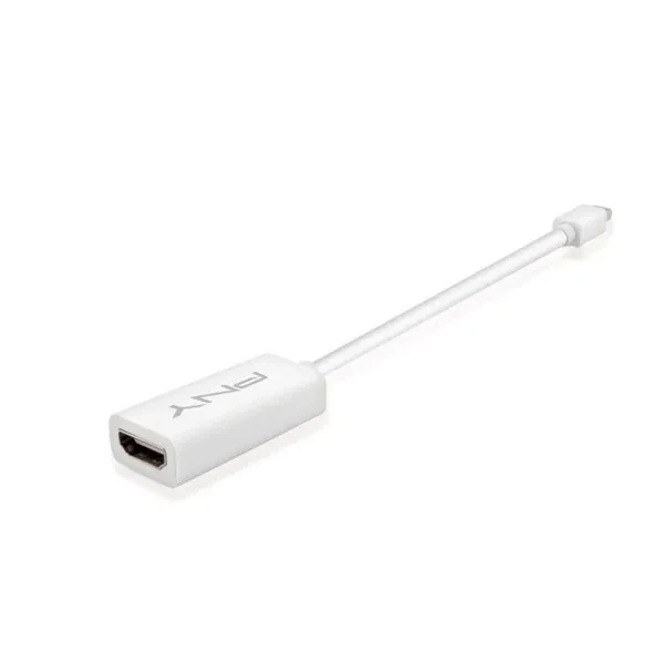 Переходник PNY QSP-MINIDP/HDMIV2 Mini DisplayPort (тато) - HDMI v2.0 (мама) White - фото 1 - id-p1972447083