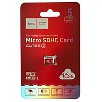 Карта памяті Hoco microSDHC 16GB TF high speed Class 10 Red