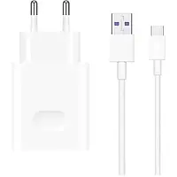 Сетевое зарядное устройство для телефона Huawei CP404B SuperCharge with Type-C Cable White