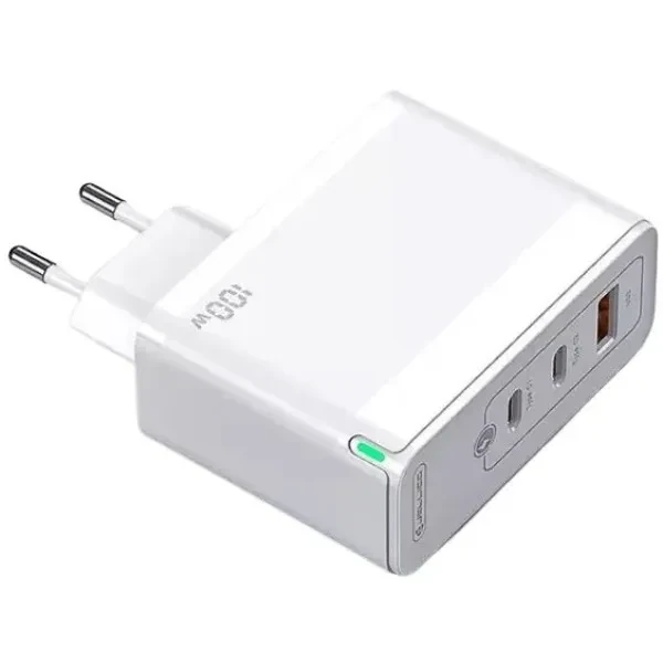 Адаптер живлення для телефона Jellico C118 USB + 2PD 100W White, фото 1