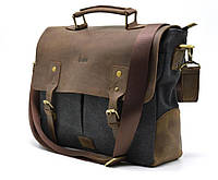 Мужская сумка-портфель кожа+парусина RG-3960-4lx TARWA коричневый UK, код: 7615392