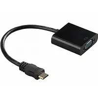 Переходник Voltronic YT-C-mnHDMI (M)/VGA (F) - B mini HDMI (тато) - VGA (мама) 0.3m