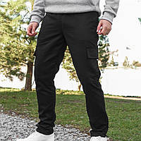 Штаны мужские "Handy" Intruder черные / Стильные коттоновые брюки / Повседневные спортивные штаны