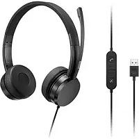 Накладные наушники Lenovo USB-A Wired Stereo On-Ear Headset USB Black (4XD1K18260)