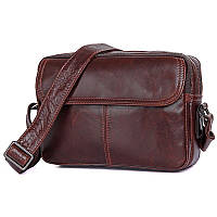 Мужская сумка через плечо John McDee JD1026B коричневый KV, код: 7727635