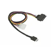 Кабель для компьютерных комплектующих Supermicro SFF-8611 (x4) to SFF-8639 U.2 with 15pin power cable