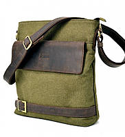 Мужская сумка парусина+кожа RH-0040-4lx Tarwa Зеленый KP, код: 7759248