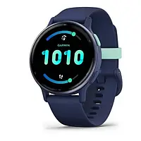 Смарт-часы Garmin vivoactive 5 Metallic Navy Aluminum Bezel with Navy Case and Silicone Band (010-02862-12)