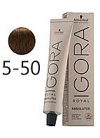 Краска для волос Schwarzkopf Professional Igora Royal Absolutes 5-50 Светло-коричневый золоти XN, код: 8249444