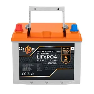 Автомобільний акумулятор LogicPower LiFePO4 L + 12V  -  32 Ah (24093)