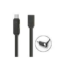 Дата-кабель Remax RC-070th Gplex USB (мама) - Lightning - micro USB (тато) - USB Type-C (тато) 1m Dark