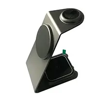 Беспроводное зарядное устройство Infinity 3IN1 M01 MagSafe Ultra-Thin Black (iPhone, iWatch, AirPods) 15W