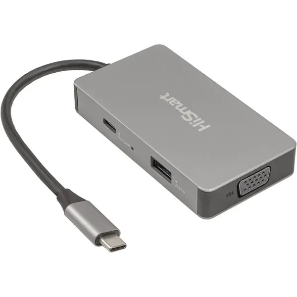 USB-хаб HiSmart CA913879 USB-C  -  2x HDMI + VGA + USB-A + USB-C