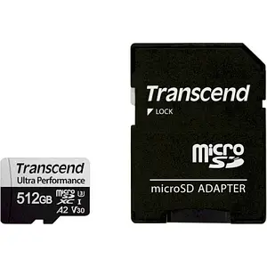 Карта памяті Transcend microSDXC 340S 512GB UHS-I U3 V30 A2 Class 10 + SD-adapter (TS512GUSD340S)