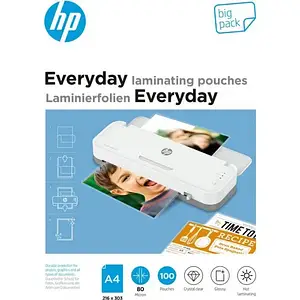 Плівка для ламінування HP EVERYDAY LAMINATING POUCHES, A4, 80 MIC, 216 x 303, 100 PCS (9154)