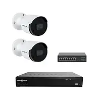 Комплект видеонаблюдения GreenVision GV-IP-K-W80/02 5MP (Ultra AI) White