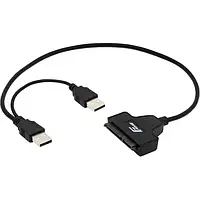 Переходник Frime FHA2021 USB-A (тато) - SATA (мама), 0.38m Black