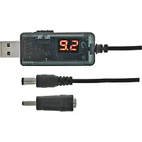 Кабель питания для роутера Maxxter USB-AM (тато) - 5.5/3.5mm (тато) 0.8м Black 9/12V (UB-DC9/12-0.8M)