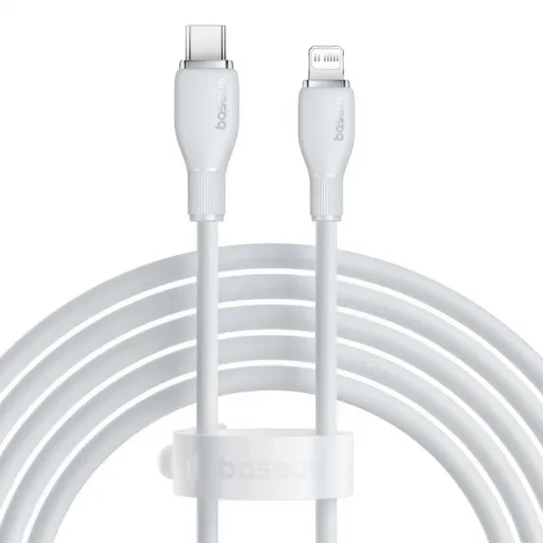Дата-кабель Baseus P10355701221-01 USB-C (тато) - Lightning (тато), 2m White