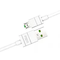 Дата-кабель PZX V-107 USB-A (тато) - microUSB (тато), 1m White