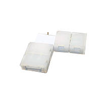 Конектор кутовий 8 мм 2 затискачі-плата 2pin