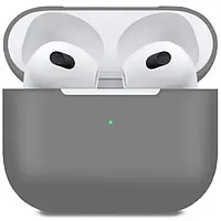 Чехол для наушников MakeFuture Apple AirPods 3 Silicone Gray (MCL-AA3GR)