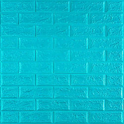 3D панель самоклеюча 700х770х5мм цегла Бірюза (002-5) SW-00000084