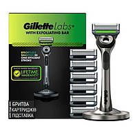 Бритва Gillette Labs з відлущувальною смужкою 1 бритва 1 підставка 7 картриджів