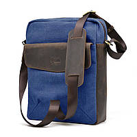 Мужская сумка из синего канваса через плечо TARWA RKc-1810-4lx PM, код: 8345786