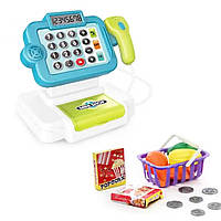 Іграшковий касовий апарат, дитяча каса зі сканером, набір продуктів, калькулятор світло звук (IF66103)