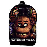 Рюкзак ФНАФ Аниматроники 5 ночей с Фредди детский (Gear bag mini FNAF 01) черный, 29 х 21 х 9 см