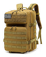 Тактический армейский рюкзак USA на 45 литров цвета койот мультикам, штурмовой рюкзак военный