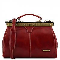 Кожаная сумка саквояж Tuscany Leather Michelangelo TL10038 Красный PM, код: 8345528