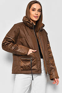 Куртка жіноча демісезонна коричневого кольору 178134P