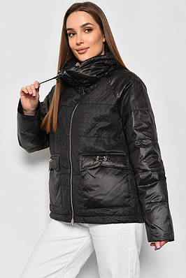 Куртка жіноча демісезонна чорного кольору 178112T Безкоштовна доставка