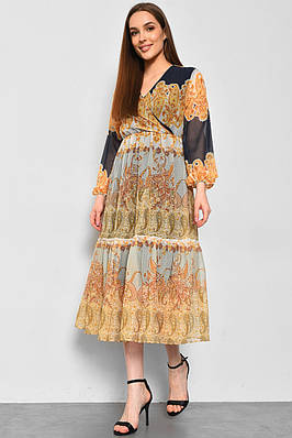 Сукня жіноча шифонова жовтого кольору 176816T Безкоштовна доставка