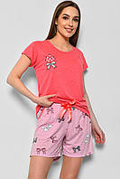 Пижама женская полубатальная розового цвета 178007M
